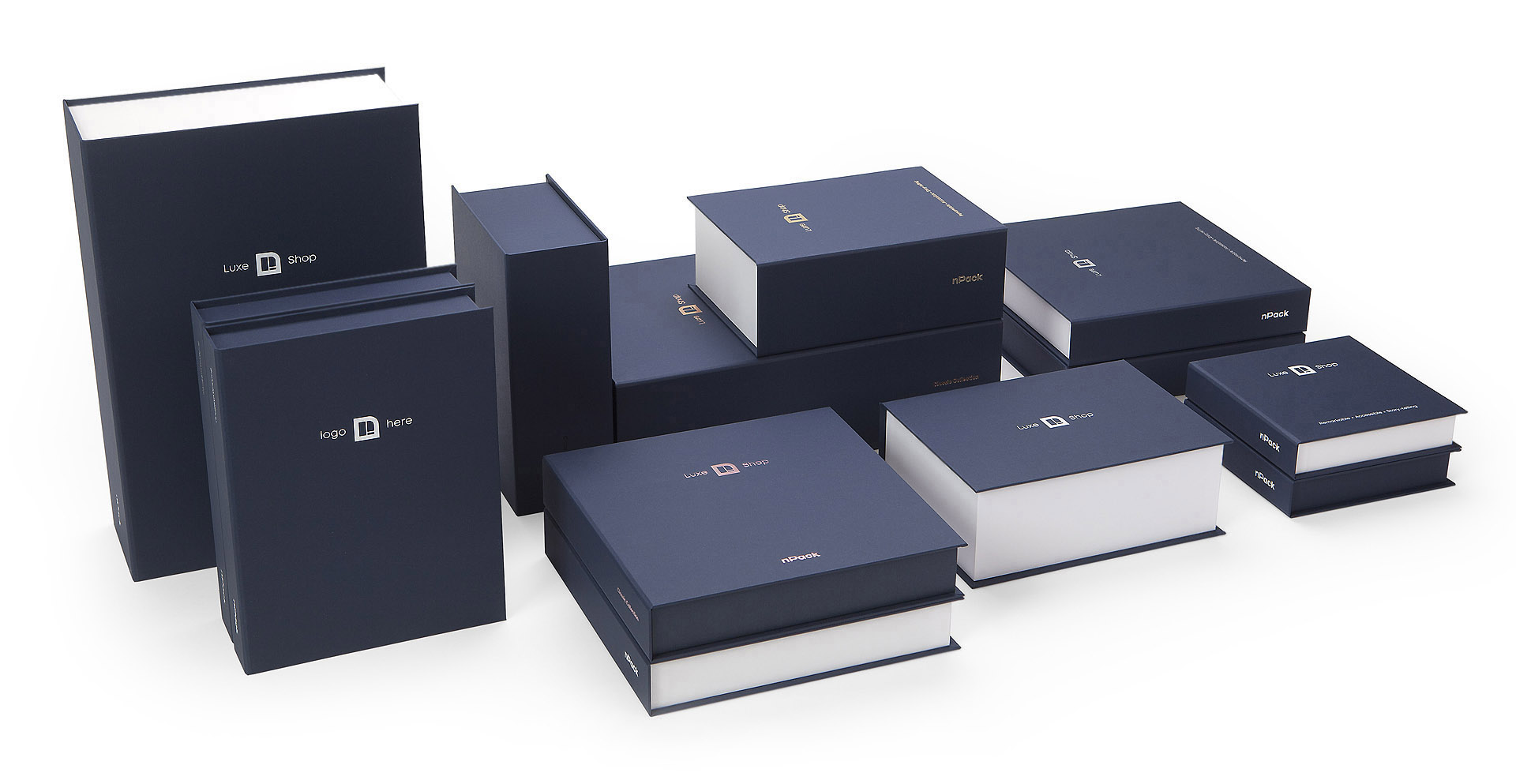 Imperial blue colorplan buckram magnetic box