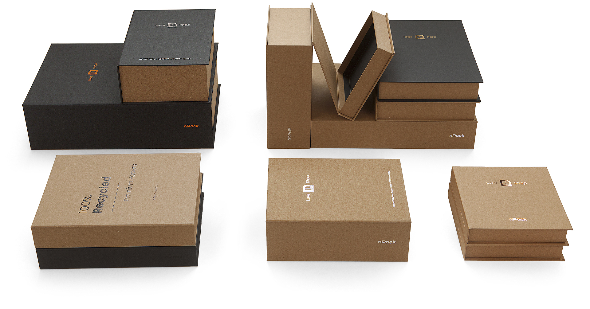 premium rigid box in impressive combination of Koehler Brilliant Black and SH Recycling papers handcrafted in Europe