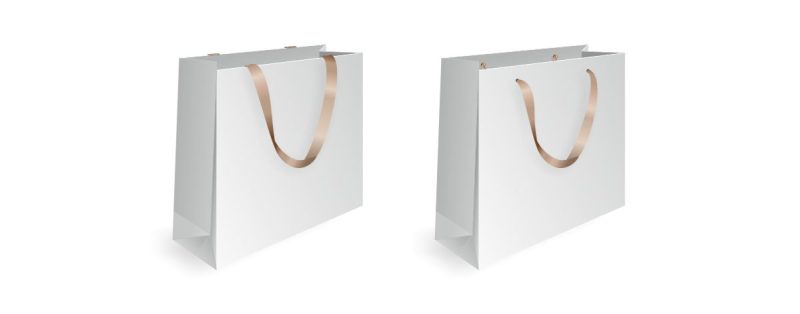 Ribbon Handle Luxury Paper Bag And Custom Design Options